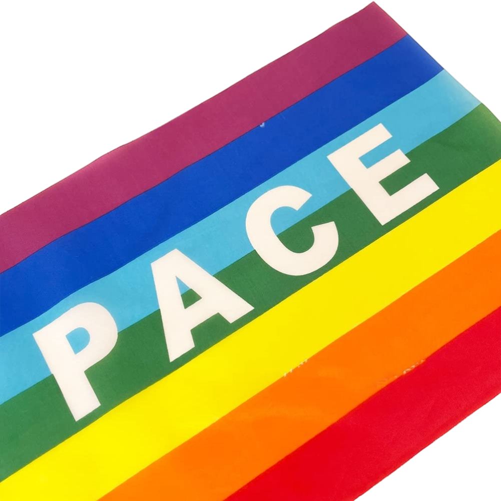 50/100Pcs Mini Peace Flag Rainbow Pacifist Flag Hand Held Polyester Peace Flag V1294-YM0523-10337352