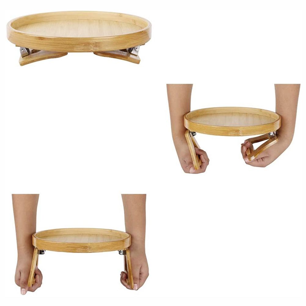 Clip On Tray Sofa Table Portable Couch Arm Tray Table Natural Bamboo Sofa Armrest Clip On Tray for Eating and V1294-YM0523-10337581