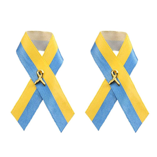 Ukrainian Flag Peace Knot Brooch Blue Yellow Ribbon Badge Pins for Clothes Backpack Hat Bag V1294-YM0523-10337780
