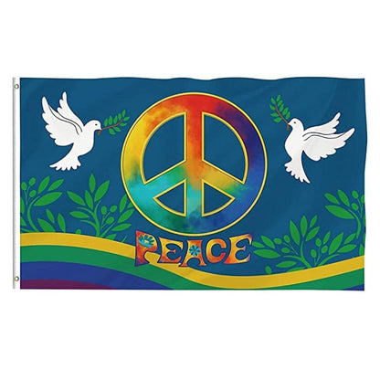 World Peace Flag 90 x 150 cm Large Polyester Peace Flag for Backyard Garden Playground V1294-YM0523-10337787