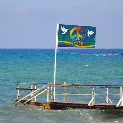 World Peace Flag 90 x 150 cm Large Polyester Peace Flag for Backyard Garden Playground V1294-YM0523-10337787
