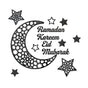 Ramadan Crescent Acrylic Mirror Sticker 3D Self Adhesive Wall Sticker for Doors Windows Closets V1294-YM0523-10338297