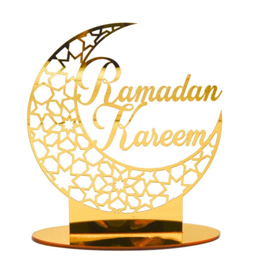 Eid Mubarak Acrylic Ornament Ramadan Decorations for Home Muslim Party Supplies Eid Ramadan Gifts V1294-YM0523-10338487