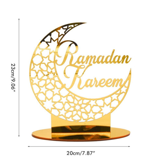 Eid Mubarak Acrylic Ornament Ramadan Decorations for Home Muslim Party Supplies Eid Ramadan Gifts V1294-YM0523-10338487