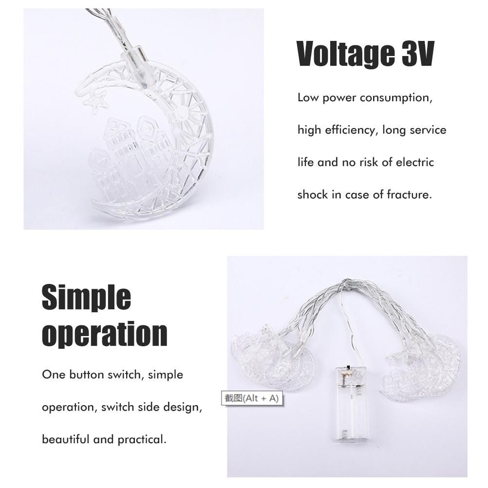 Eid LED Star Moon Light String Mubarak Ramadan Decoration for Home Ramadan Party EID Lantern Decoration V1294-YM0523-10338755