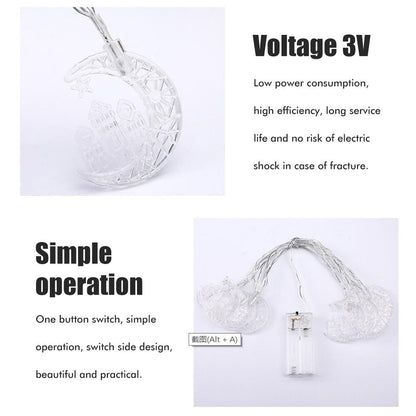 Eid LED Star Moon Light String Mubarak Ramadan Decoration for Home Ramadan Party EID Lantern Decoration V1294-YM0523-10338755