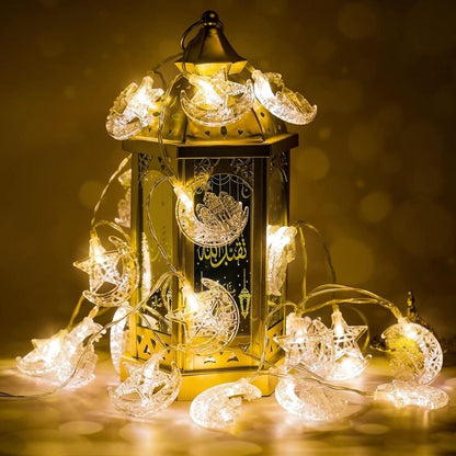 Eid LED Star Moon Light String Mubarak Ramadan Decoration for Home Ramadan Party EID Lantern Decoration V1294-YM0523-10338755