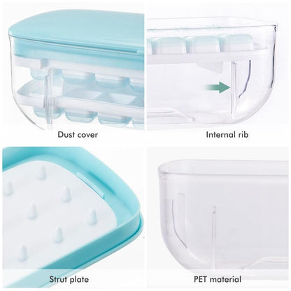 Press Ice Cube Maker Box DIY Ice Tray Mould Quick Ice Maker Box for Whisky Cocktails Juices V1294-YM0523-10338870