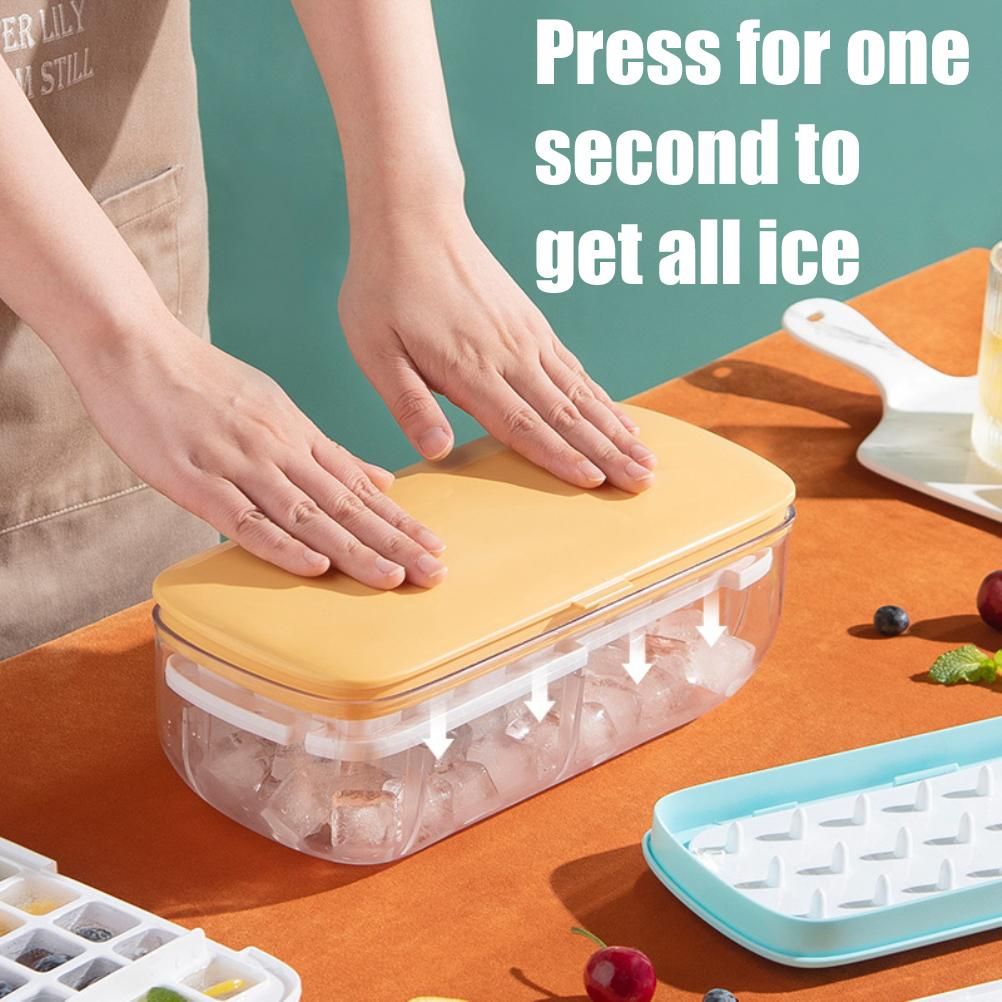 Press Ice Cube Maker Box DIY Ice Tray Mould Quick Ice Maker Box for Whisky Cocktails Juices V1294-YM0523-10338870