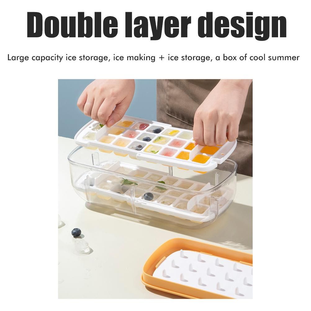 Press Ice Cube Maker Box DIY Ice Tray Mould Quick Ice Maker Box for Whisky Cocktails Juices V1294-YM0523-10338870