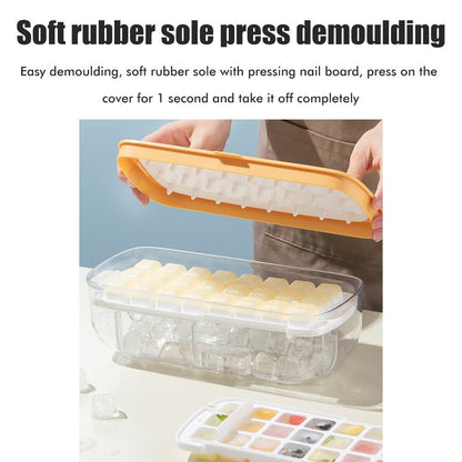 Press Ice Cube Maker Box DIY Ice Tray Mould Quick Ice Maker Box for Whisky Cocktails Juices V1294-YM0523-10338870