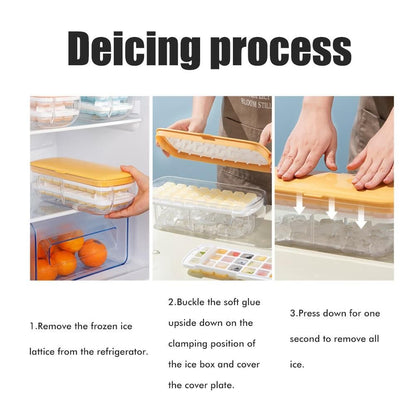 Press Ice Cube Maker Box DIY Ice Tray Mould Quick Ice Maker Box for Whisky Cocktails Juices V1294-YM0523-10338870