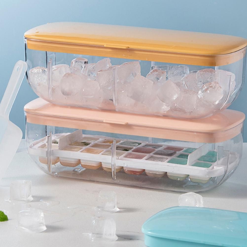 Press Ice Cube Maker Box DIY Ice Tray Mould Quick Ice Maker Box for Whisky Cocktails Juices V1294-YM0523-10338870