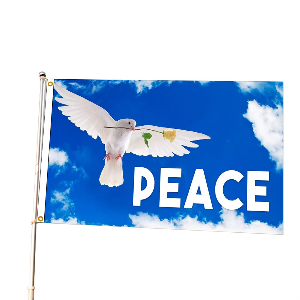 90x150CM Peace Doves Flag Home Outdoor Hanging Decor Polyester Banners Fade Resistant Flags V1294-YM0523-10339280