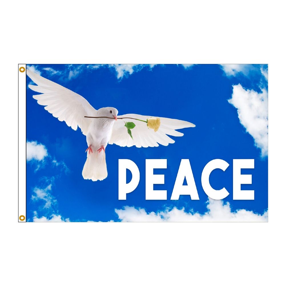 90x150CM Peace Doves Flag Home Outdoor Hanging Decor Polyester Banners Fade Resistant Flags V1294-YM0523-10339280