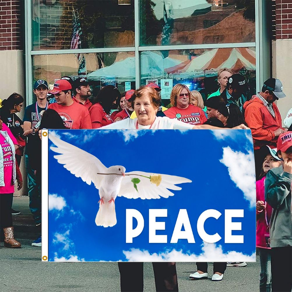 90x150CM Peace Doves Flag Home Outdoor Hanging Decor Polyester Banners Fade Resistant Flags V1294-YM0523-10339280