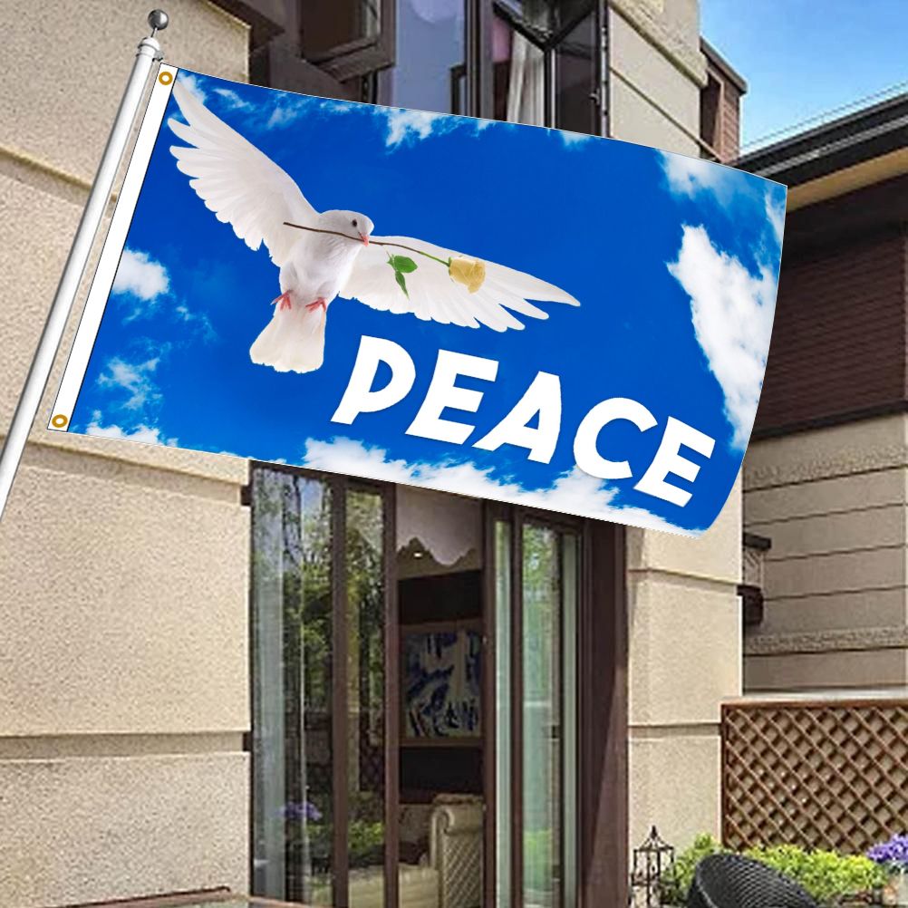 90x150CM Peace Doves Flag Home Outdoor Hanging Decor Polyester Banners Fade Resistant Flags V1294-YM0523-10339280