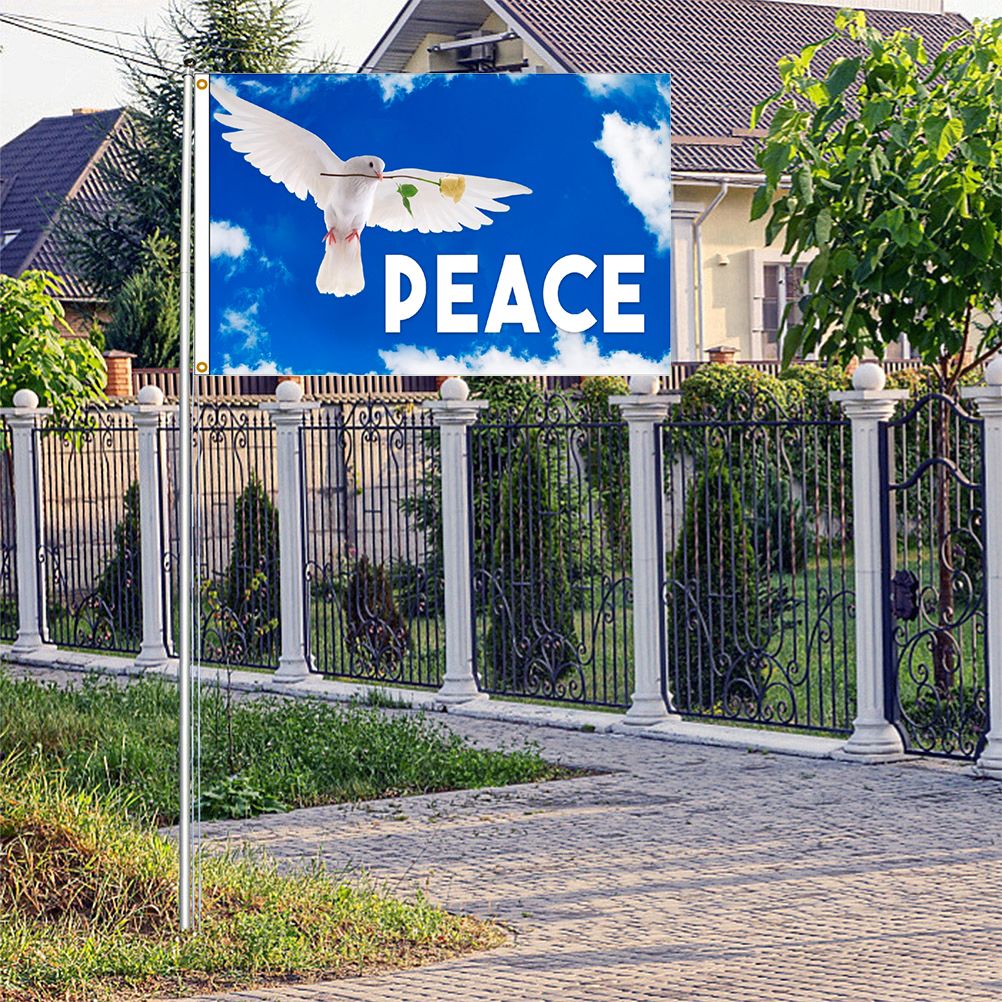 90x150CM Peace Doves Flag Home Outdoor Hanging Decor Polyester Banners Fade Resistant Flags V1294-YM0523-10339280