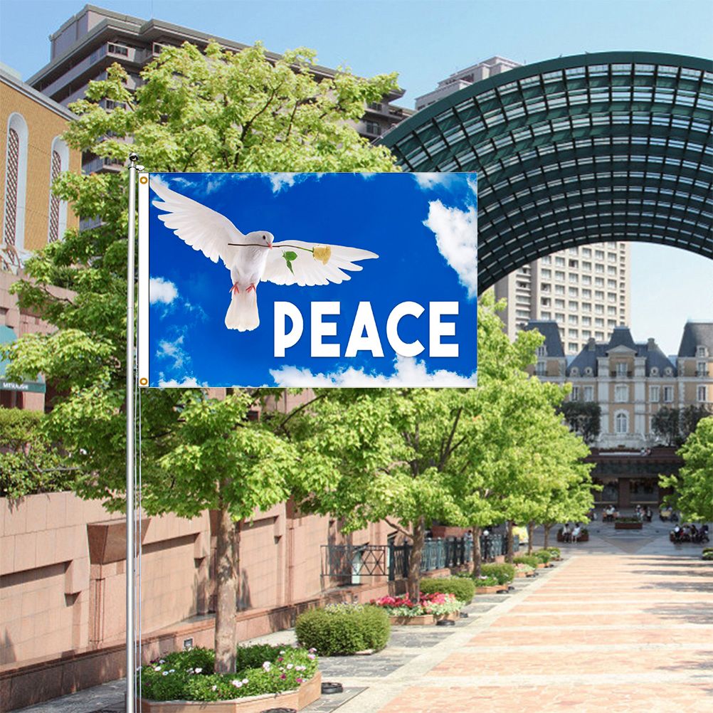 90x150CM Peace Doves Flag Home Outdoor Hanging Decor Polyester Banners Fade Resistant Flags V1294-YM0523-10339280