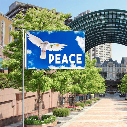 90x150CM Peace Doves Flag Home Outdoor Hanging Decor Polyester Banners Fade Resistant Flags V1294-YM0523-10339280