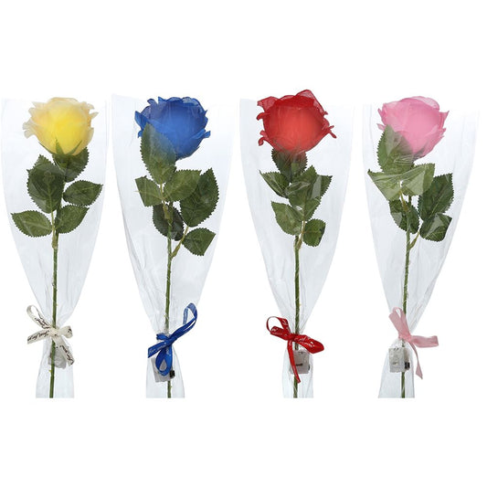 4 Pack Artificial Rose with LED Light Glowing Rose Flowers Gift for Wife Girlfriend Grandma Mother's Day V1294-YM0523-10339619