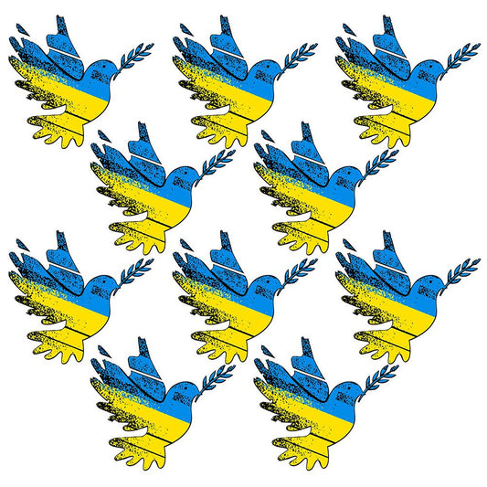 Peace in Ukraine Sticker Peace Dove Decoration Decal Sticker for Car Rear Window Refrigerator Furniture UV V1294-YM0523-10340038