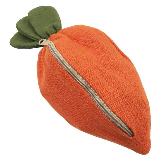 3 Bunnies in Carrot Purse Easter Cute 3D Carrot Coin Purse with Zipper Doll Toy Decoration Wallet Birthday V1294-YM0523-10340217