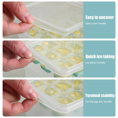 24 Grid Ice Cube Tray with Lid Covered Ice Cube Trays No Spill Ice Cube Cube Box Silicone Ice Cube Maker Tray V1294-YM0523-10340560