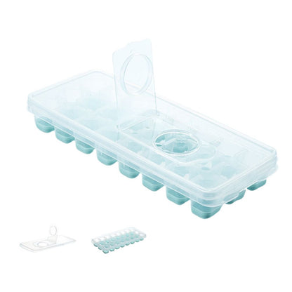 24 Grid Ice Cube Tray with Lid Covered Ice Cube Trays No Spill Ice Cube Cube Box Silicone Ice Cube Maker Tray V1294-YM0523-10340561