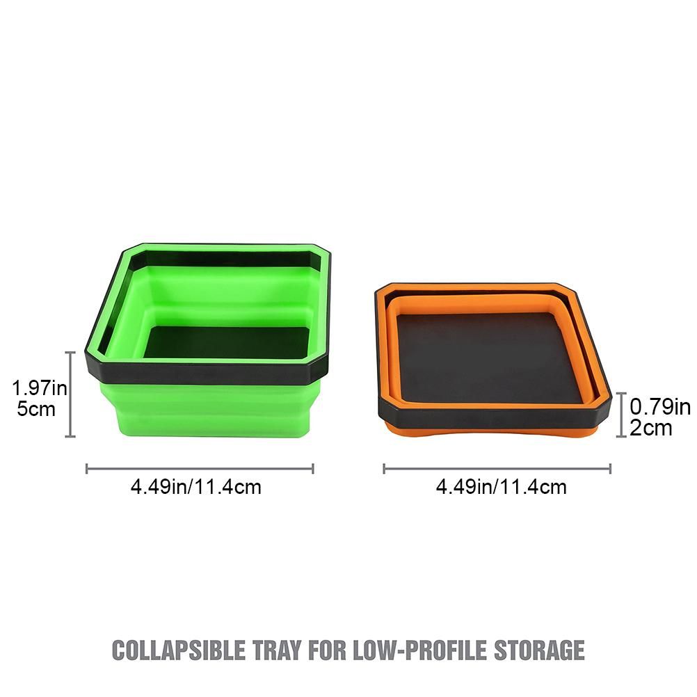 Collapsible Magnetic Parts Tray Tool Tray for Screw Nuts Washers Pins Other Small Parts V1294-YM0523-10340653