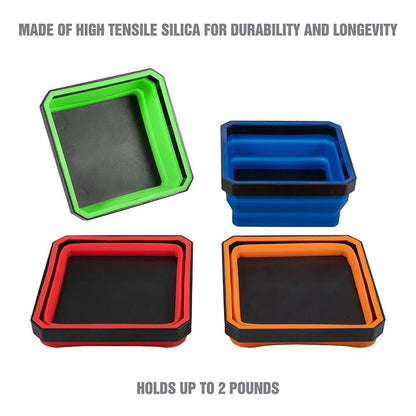 Collapsible Magnetic Parts Tray Tool Tray for Screw Nuts Washers Pins Other Small Parts V1294-YM0523-10340653
