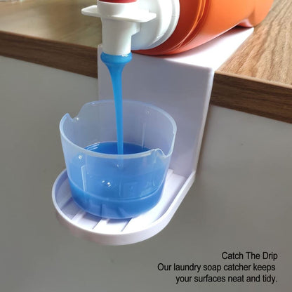 2 Pack Laundry Detergent Holder Detergent Cup Holder Drip Catcher Soap Tray Laundry Soap Dispenser for Fabric V1294-YM0523-10340780