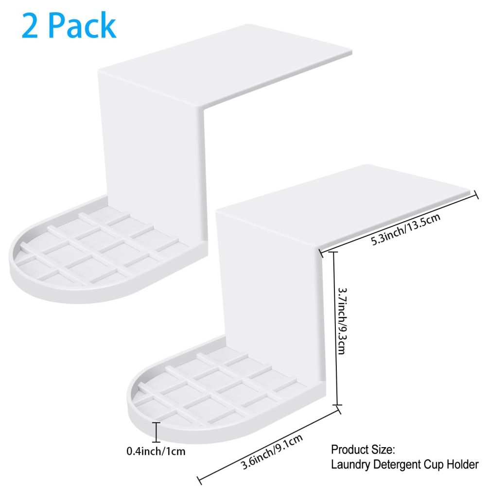 2 Pack Laundry Detergent Holder Detergent Cup Holder Drip Catcher Soap Tray Laundry Soap Dispenser for Fabric V1294-YM0523-10340780