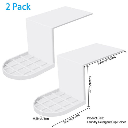 2 Pack Laundry Detergent Holder Detergent Cup Holder Drip Catcher Soap Tray Laundry Soap Dispenser for Fabric V1294-YM0523-10340780