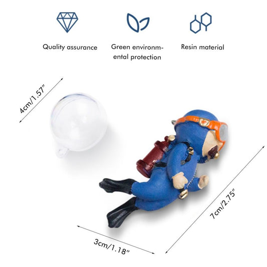 Aquarium Miniature Decoration Diver Figure Fish Tank Decoration Landscape Aquarium Accessories V1294-YM0523-10341177