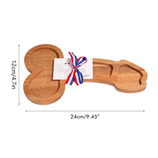 Wooden Food Tray Appetizer Tray Unique Shaped Wooden Serving Tray Decoration for Party Holiday Home Warming V1294-YM0523-10341281
