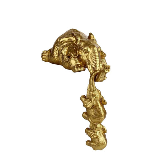 3 Pcs/Set Elephant Statues Hand Painted Elephant Resin Statues Mother Elephant Hanging 2 Baby Elephants on V1294-YM0523-10341724