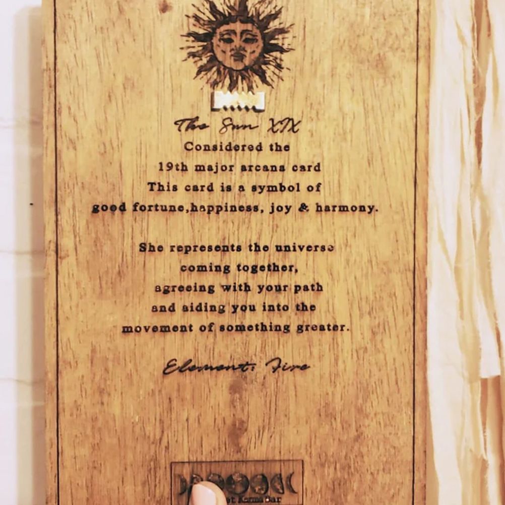 Sun XIX Tarot Card Mirrors Wooden Tarot Mirror Home Ornament V1294-YM0523-10341879