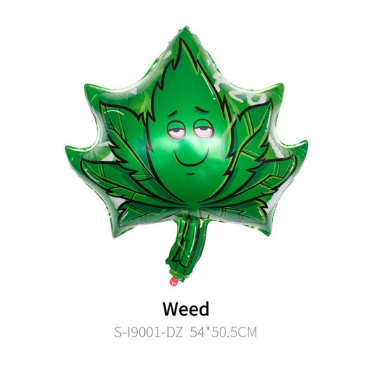Weed Balloons Birthday Party Supplies Aluminum Foil Latex Balloon Weed Leaves Balloons Weed Party Decorations V1294-YM0523-10342041