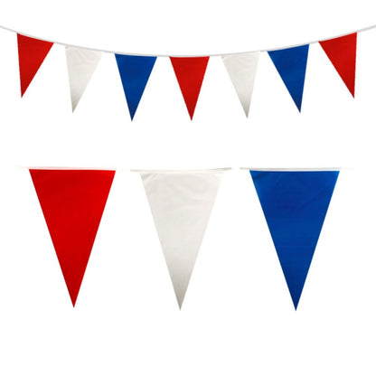 USA Independence Day Red Blue and White Triangular Pennant Banner Bunting Flags Events Decoration V1294-YM0523-10342147