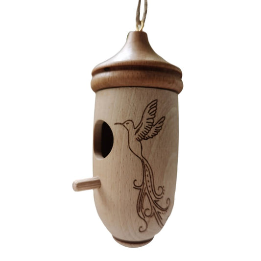 Hummingbird House Wooden Hummingbird Nest for Outside Hanging Garden Bird Feeder V1294-YM0523-10342175