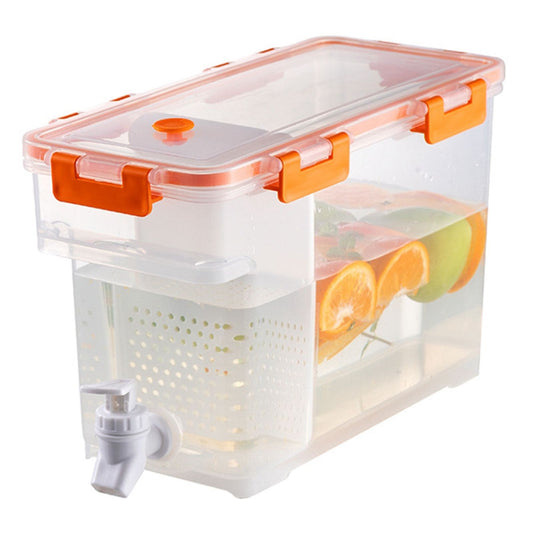 3.5 L Plastic Drink Dispenser Beverage Dispenser with Spigot Iced Juice Dispenser for Fridge Party Daily Use V1294-YM0523-10342204