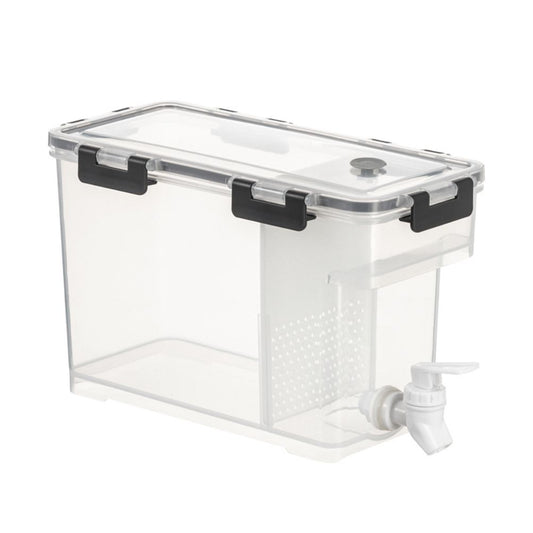3.5 L Plastic Drink Dispenser Beverage Dispenser with Spigot Iced Juice Dispenser for Fridge Party Daily Use V1294-YM0523-10342205