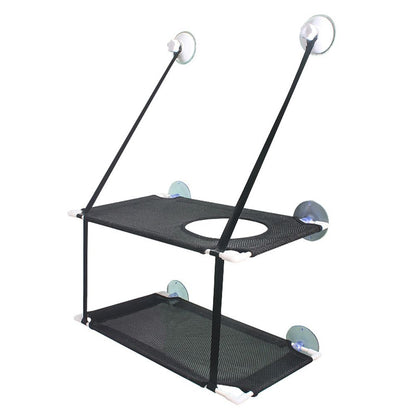 Double Layer Cat Window Hammock Cat Window Perch Strong Suction Cups Cat Hammock for Window Kitty Sunny Seat V1294-YM0523-10342740