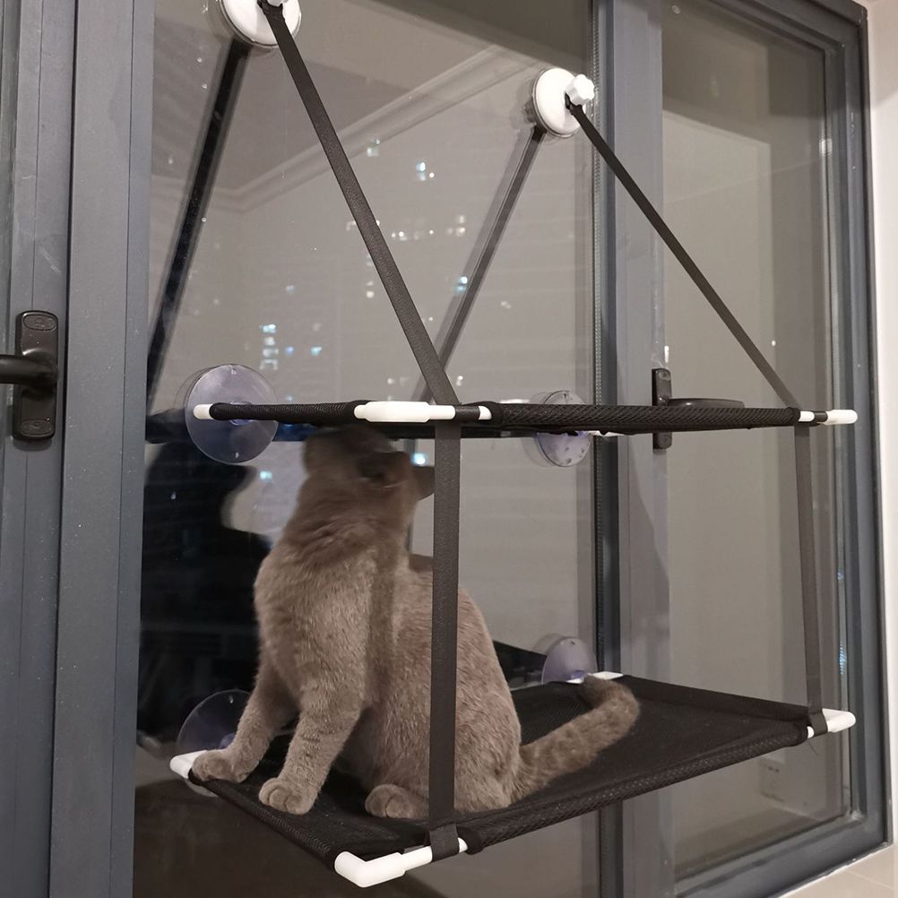 Double Layer Cat Window Hammock Cat Window Perch Strong Suction Cups Cat Hammock for Window Kitty Sunny Seat V1294-YM0523-10342740