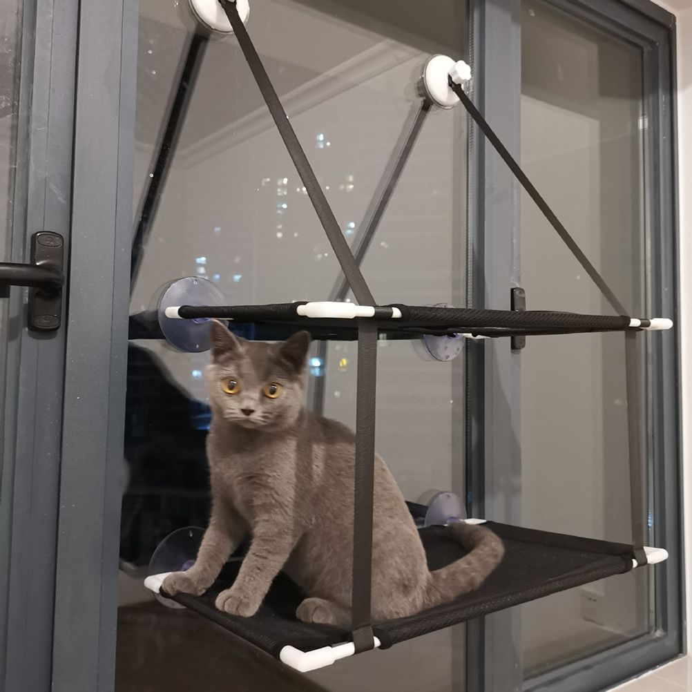 Double Layer Cat Window Hammock Cat Window Perch Strong Suction Cups Cat Hammock for Window Kitty Sunny Seat V1294-YM0523-10342740