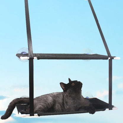 Double Layer Cat Window Hammock Cat Window Perch Strong Suction Cups Cat Hammock for Window Kitty Sunny Seat V1294-YM0523-10342740