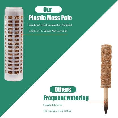Moss Pole 25cm Plastics Coir Moss Totem Pole Stick for Plant Stakes and Supports Climbing Indoor Plants V1294-YM0523-10342811