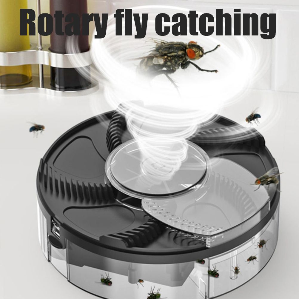 Electric Automatic Rotating Fly Trap Rechargeable Powerful Household Fly Trap for Family Indoor Use V1294-YM0523-10342881