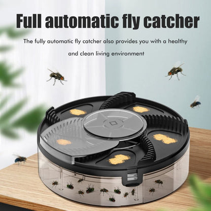 Electric Automatic Rotating Fly Trap Rechargeable Powerful Household Fly Trap for Family Indoor Use V1294-YM0523-10342881